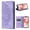 Purple, variant on Wallet Case Compatible with iPhone 17 Pro with Card Holder, Convertible Stand Flowers Case Wallet for Women and Girls, Embossed Floral Protective PU Leather Flip Case for iPhone 17 Pro, Blue