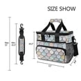 thumbnail image 3 of FORMRS Insulated Cooler Bag 24 Cans Capacity Soft Leakproof Lunch Box with Side Pockets, Light Blue Shimmering Pattern, 3 of 7