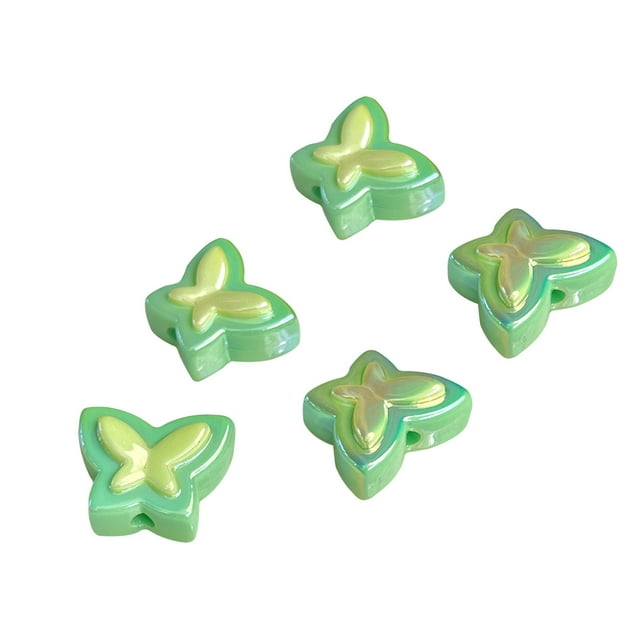 Ipotkitt Colores Cuentas Acrílicas De Mariposa Cuentas Ab Encantadoras Cuentas Transparentes De Mariposa Para Hacer Joyas Pulseras Trenzas