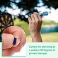 thumbnail image 3 of Uxcell Dart Flight Protectors, Aluminum Alloy Wing Protectors, Blue 12 Pack, 3 of 5