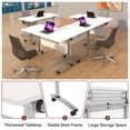 thumbnail image 4 of 2PCS Modern Conference Table,Folding Conference Table with 360°Mobile Wheels,Conference Room Table for Office ,Classroom,Modular Meeting Table, 4 of 7