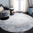 thumbnail image 1 of SAFAVIEH Brentwood Collection 3' Round Grey/Ivory BNT822H Modern Abstract Non-Shedding Living Room Bedroom Area Rug, 1 of 3