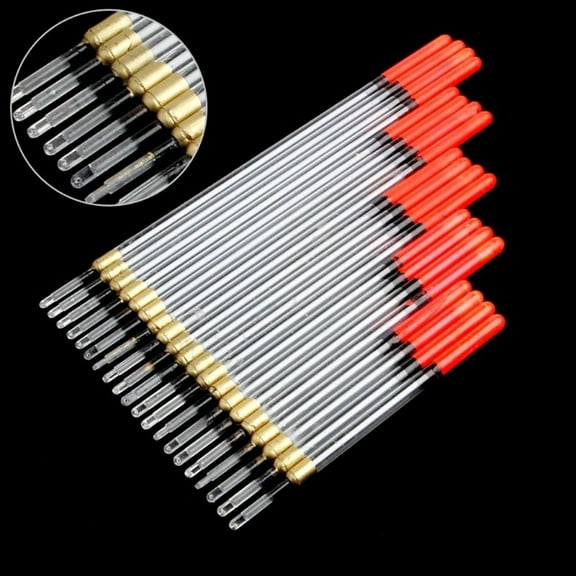 Opolski 20Pcs Clear Waggler Fishing Floats Floating Tubes Stem Kits Tackle Accessories