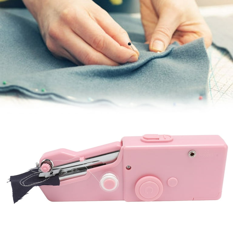 Handheld Sewing Machine, Mini Sewing Machine Sturdy Easy Operation  Continuous Lines Lightweight For Office Black,Pink 