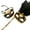 Black Gold M, variant on MASQ Couples Black Masquerade Stick Feather Mask with Handle Cosplay Dance Prom Birthday Mardi Gras Carnival Halloween Costume Dress up Cosplay Party