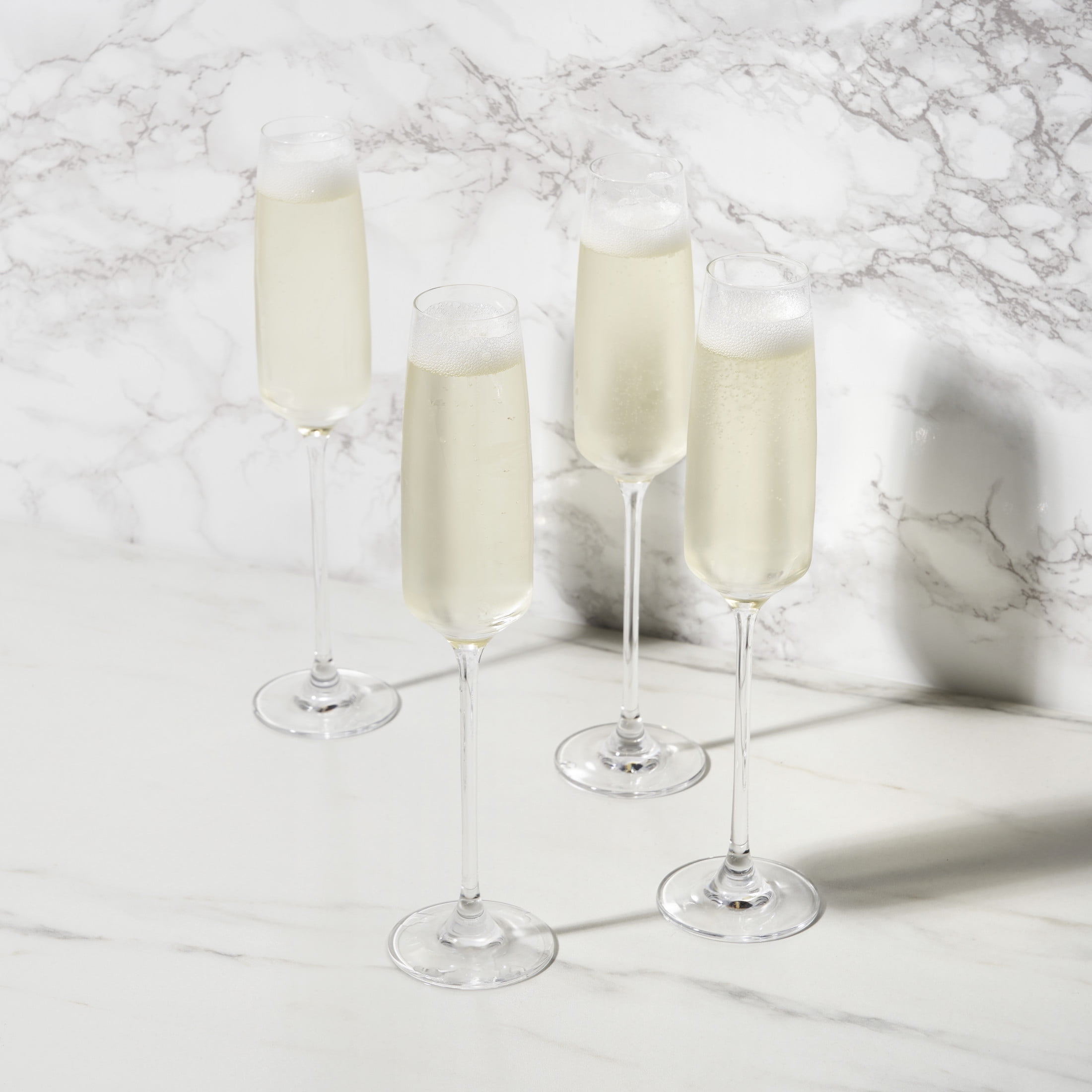 Viski Reserve Julien Champagne Flutes, Home Bar Party Gifts 5.75oz Set of 4
