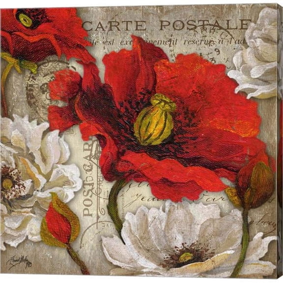 Metaverse C910975-0120000-AAAACMA Paris Postcard II by Elizabeth Medley Canvas Wall Art - 12 x 12 in.