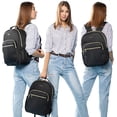 thumbnail image 6 of LOVEVOOK Laptop Bag for Women,Quilted Travel Backpack Work Bag Fit 17" Laptop,Teacher Nurse College Book Bag Backpack Purse -Black, 6 of 9