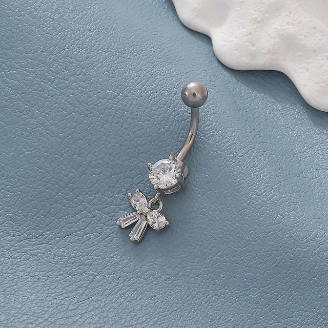 Tal 5 Acero inoxidable con clavos de ombligo de diamante Europa y los Estados Unidos Moda Piercing para el cuerpo Joyas Chapado Mariposa Halloween Araña Sea