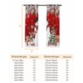 thumbnail image 6 of Fsddascl Red Christmas Blackout Curtains for Bedroom/Living Room, Thermal Insulated Kitchen Curtains, Snowman Xmas Tree Ball Elk Snowflake Grommet Darkening Window Treatment Drapes 27.5"x39"x2, 6 of 6