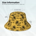 thumbnail image 4 of Daiia Autumn Sunflower Pattern Bucket Hat - Trendy Cotton Sun Hat for Beach, Golf, Fishing - Fun Outdoor Vacation Boonie for Men and Women, 4 of 9