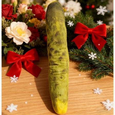 3D Long Throw Pillow, Comfortable Body Pillow, Cute Cucumber Plush Pillow, Made with Soft Premium Fabric and PP Cotton,Light Green,42cm/16.6in