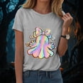 thumbnail image 2 of Dmsael Halloween Shirts for Women Vintage Graphic Tees Shirt Short Sleeve Casual Funny Halloween Party Womens Halloween Tshirts(Grey,S), 2 of 7