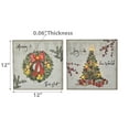 thumbnail image 3 of Wooden Wall Canvas Art (Christmas Tree/ Wreath) (Asstd) - Set of 2, 3 of 4