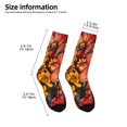 thumbnail image 2 of Rocae Colorful Vintage Floral Pattern for Girls Boys Crew Socks,Children's Socks, Kids Socks, Toddler Socks: Daily Wear with Kids School Uniform, 2 of 5
