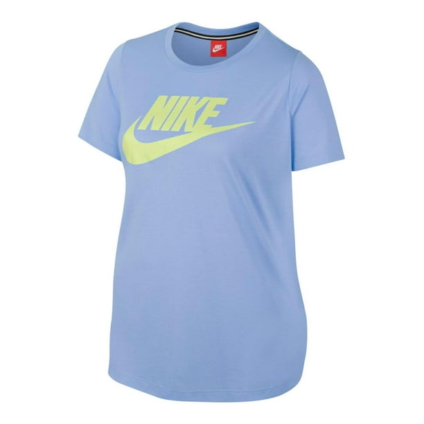 Nike - Nike Womens Plus Futura Fitness Short Sleeves T-Shirt Blue 1X ...