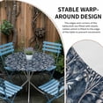 thumbnail image 5 of Dandelion Fitted Tablecloth with Elastic Edged, Round Table Cloth for Dining Table, Navy Blue Flowers Modern Minimalist Spring Waterproof Oil Proof Table Cover for Indoor Outdoor 55"-60", 5 of 8