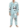 thumbnail image 4 of Bingfone Men'S Pajama Set 2 Piece Loungewear Pjs, Long Sleeve With Pajama Pants-Cute Panda Bear, 4 of 9