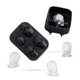 thumbnail image 3 of Bandeja de molde de hielo de calavera 3D, molde de silicona premium súper flexible para cubitos de hielo para bebidas, té helado y café (calavera) TUNC Sencillez, 3 of 5
