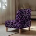 thumbnail image 4 of HELLHERO Purple Leopard Dustproof Armless Accent Chair Cover with Elastic, Stain Protection Armless Accent Chair Protector, 4 of 7
