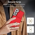 thumbnail image 2 of ELEHOLD Case for Samsung Galaxy S22 Plus,Business PU Leather Stand Case with Card Holder & Ring Holder,Red, 2 of 7