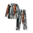 thumbnail image 2 of Kll Four Running Horses Sleepwear Mens Flannel Pajamas,Long Cotton Pj Set, 2 of 9