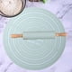thumbnail image 4 of Set de rodillo y tapete antiadherente para amasar | Herramientas para hornear de grado alimenticio para masa, pasta, galletas, pizza | Verde menta | Rodillo con mango de madera de 11.8" | Tapete, 4 of 9