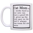 thumbnail image 2 of ThisWear Cat Gifts for Cat Lovers Best Cat Mom Definition Cat Lady Gifts Funny Cat Gifts 11 ounce 2 Pack Coffee Mugs, 2 of 4