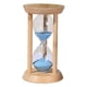 thumbnail image 2 of Reloj de arena de madera | Reloj de arena fluorescente para cepillarse los dientes y cocinar | Decoración de escritorio azul y naranja | Juguete educativo | Adorno de mesa de una pieza, 2 of 7