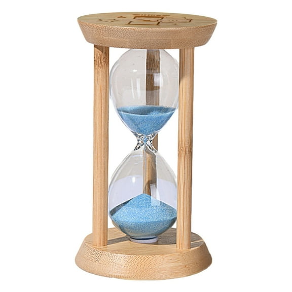 Senfafa Bamboo Fluorescent Hourglass Time Plan 1 Minute, for Home, Office, Desk Decor, Unique Sand Clock Gifts with Night Light