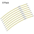 thumbnail image 2 of Uxcell 150mm Length PVC Coated Stainless Steel Keyring Loop Cable Yellow 8 Count, 2 of 6