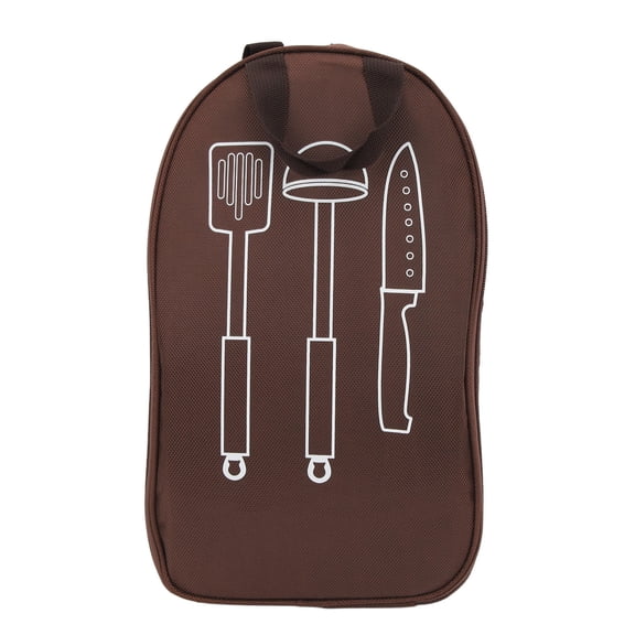 LAZIOEGR Compact Outdoor Cooking Utensils Organizer Bag – Durable Polyester, Multi‑Compartment Storage for Camping, BBQ, Picnic & Beach
