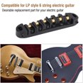 thumbnail image 2 of 1 Ensemble de Remplacement de Pont de Selle en Alliage pour Guitare Électrique LP Style 6-String (Noir), 2 of 8