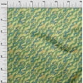 thumbnail image 3 of oneOone Rayon Teal Blue Fabric Abstracts Sewing Craft Projects Fabric Prints By Yard 56 Inch Wide, 3 of 5