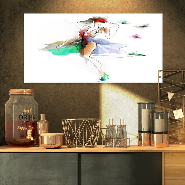 Fashion Girl en Plusieurs Couleurs - Impression sur Toile Portrait