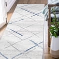 thumbnail image 3 of Rugking Runner Rug 2X10 Hallway Area Rug Moroccan Blue Grey Thin Rug Modern Geometric Accent Rug Soft Mat Indoor Non Slip Carpet for Kitchen Living Room Dining Room, 3 of 6