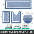 thumbnail image 3 of Ileading Bathroom Rugs Sets 4 Piece with Lid Cover Absorbent Microfiber Bathroom Shower Mat Set, Blue, 3 of 10