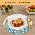 thumbnail image 4 of Turquoise Jellyfish Coastal Round 13 Inch Placemats Set of 8, Summer Beach Ocean Seaweed HeatResistant Non Slip Place Mats for Dining Table, Wipeable Braided Kitchen Table Mats for Housewarming, 4 of 9
