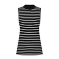 thumbnail image 5 of Slimming Tank Tops for Women,Summer Casual Striped Round Neck Shirt,Women'S Soft And Cool High Crewneck Sleeveless Going Out Slim Fitted Summer Tank., 5 of 5