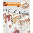thumbnail image 4 of Fall Thanksgiving Turkey Shower Curtain for Bathroom, Thanksgiving Autumn Rugby Maple Leaf Art Design Shower Curtain, Orange Waterproof Shower Curtain Set for Holiday Bathroom Bathtub Decor,72x72IN, 4 of 6
