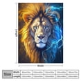 thumbnail image 4 of ARISTURING  Lion Blanket Gifts, Cool Fire and Ice Lightning Lion Throw Blanket, Lion Gifts for Men Women Teens Kids, Lion Gifts for Daughter Son Dad Brother,Unique Animal Print,Blue Black,, 4 of 6