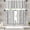 Boho Beige, variant on Grey Kitchen Window Curtains Valance and Tier Set 36 Inch, Striped Minimalist Geometric Grey Black 3 Piece Set Short Curtains, Window Treatment Tiers for Living Room Bedroom