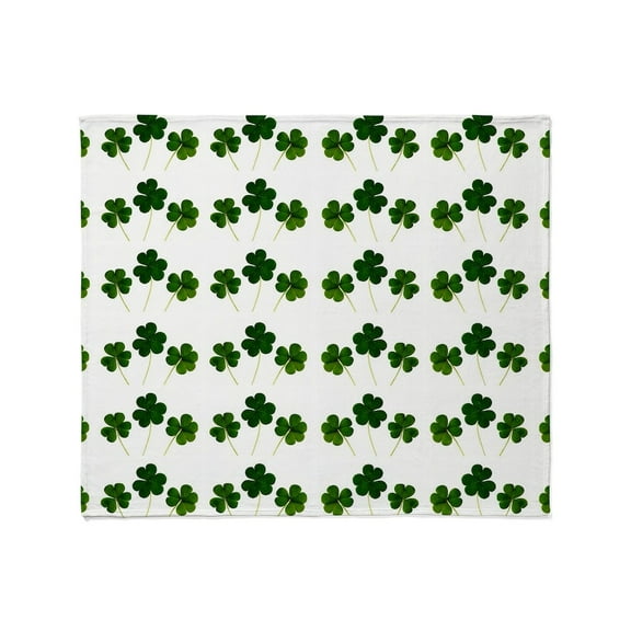 CafePress - St Patricks Day Shamrocks Throw Blanket - Soft Fleece Throw Blanket, 50"x60" for All Ages