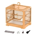 thumbnail image 2 of Jaula para pájaros loro, jaula de viaje para loros, plegable, fácil de limpiar, accesorios para mascotas, jaula para uso doméstico, casa para mascotas naranja, 2 of 8