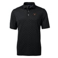 thumbnail image 2 of Men's Cutter & Buck Black Texas Longhorns Big & Tall Virtue Eco Pique Tile Print Recycled Polo, 2 of 3
