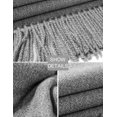 thumbnail image 4 of EASE LEAP Winter Scarfs for Women Wool Pashmina Shawls and Wraps Elegant Cashmere Scarves Large Stylish Warm Blanket 78"x27"( Grey ), 4 of 7