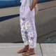 thumbnail image 1 of WILLBEST Pantalones Casuales de Lino Ligeros para Mujer, Cintura Alta con Bolsillos, Cómodos, Blancos, Holgados, para Uso Diario. Mediana, 1 of 3