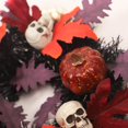 thumbnail image 4 of Halloween Garland Simulation Pumpkin Garland Maple Leaf Hanging Wreath for Halloween Decor, 4 of 10