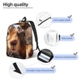 thumbnail image 3 of Disketp Close-Up Curious Squirrel Canvas Backpack Lightweight Travel Daypack Student Rucksack Laptop Backpack-Small, 3 of 5