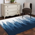 thumbnail image 3 of Navy Blue Washable Area Rug 3x5 Forest Nature Woodland Tree Misty Forest Silhouette Landscape Low-Profile Large Area Rugs with Non Slip Backing Indoor Floor Carpet for Entrance Living Room Bedroom, 3 of 9